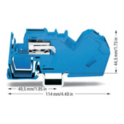 WAGO GmbH& Co. KG Bornier de séparation N 35,0 mm², bleu 785-613-4