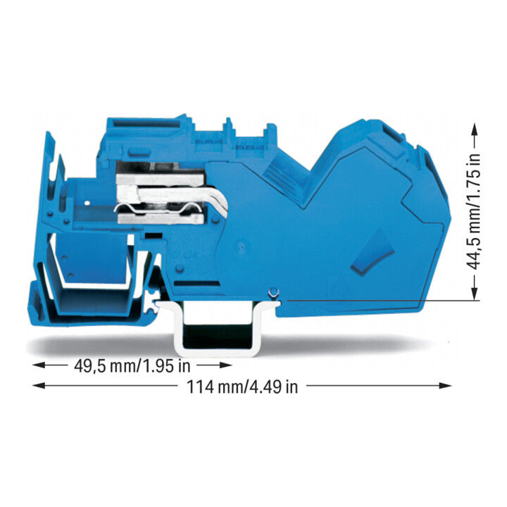 WAGO GmbH& Co. KG Bornier de séparation N 35,0 mm², bleu 785-613