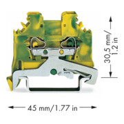 WAGO GmbH& Co. KG Bornier de terre 0,08-2,5 mm² vert/jaune 280-107-4