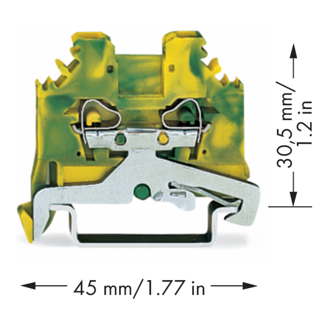 WAGO GmbH& Co. KG Bornier de terre 0,08-2,5 mm² vert/jaune 280-107