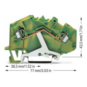 WAGO GmbH& Co. KG Bornier de terre 0,08-2,5 mm² vert/jaune 780-607-4