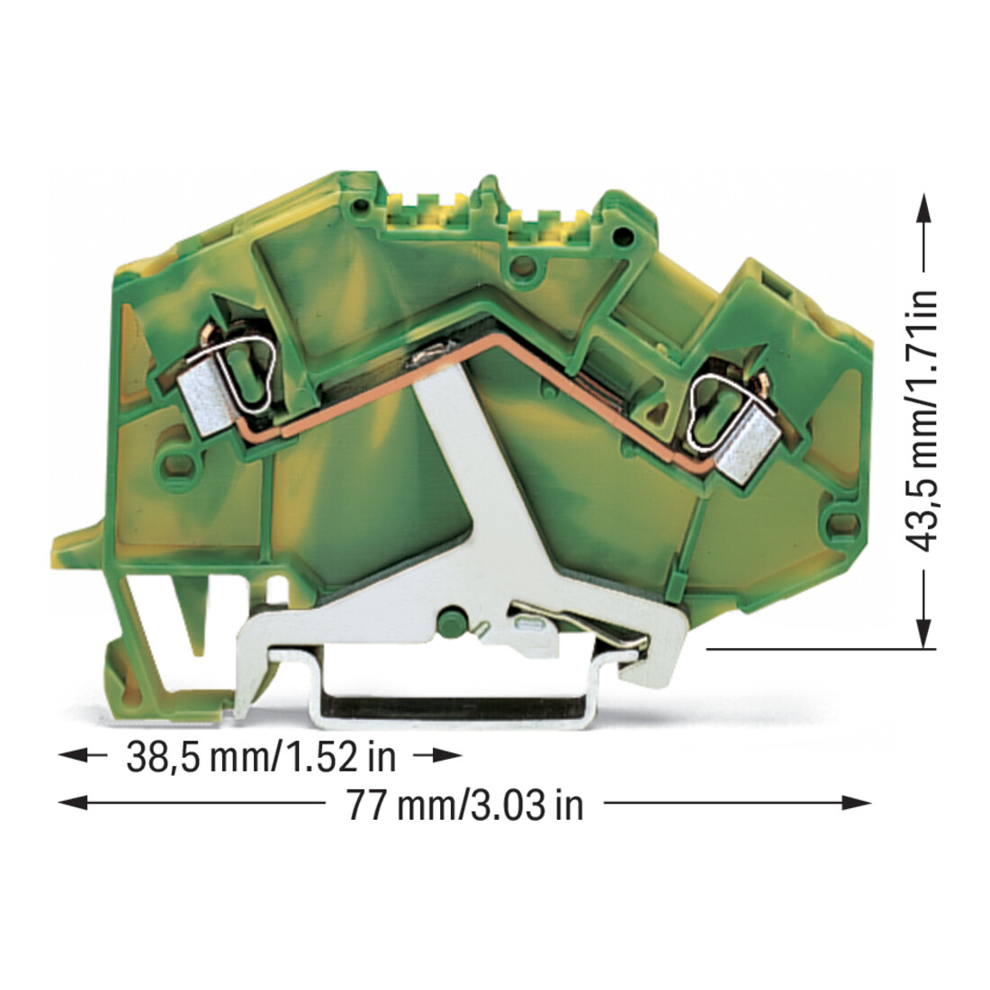 WAGO GmbH& Co. KG Bornier de terre 0,08-2,5 mm² vert/jaune 780-607