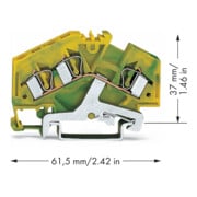 WAGO GmbH& Co. KG Bornier de terre 0,08-4 mm² vert/jaune 281-637-4