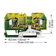 WAGO GmbH& Co. KG Bornier de terre 0,2-10 mm² vert/jaune 284-907-4
