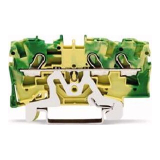 WAGO GmbH& Co. KG Bornier de terre 3 conducteurs, TS 35 2004-1307