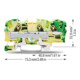 WAGO GmbH& Co. KG Bornier de terre 3 conducteurs, TS 35 2006-1307