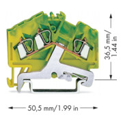 WAGO GmbH& Co. KG Bornier de terre vert/jaune 0,08-2,5 mm² 280-637-4