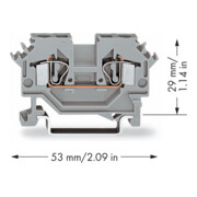 WAGO GmbH& Co. KG Bornier traversant 0,08-4 mm² gris 281-601-3
