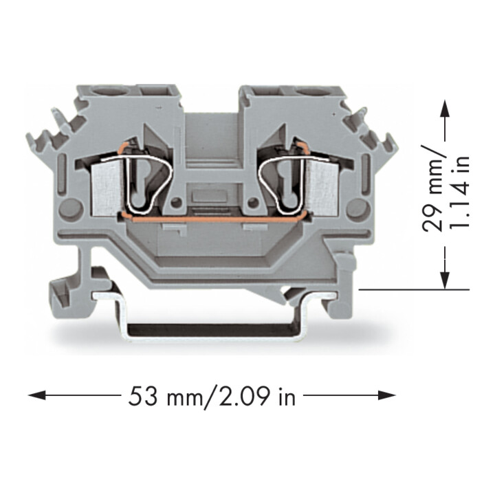 WAGO GmbH& Co. KG Bornier traversant 0,08-4 mm² gris 281-601