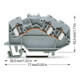 WAGO GmbH& Co. KG Bornier traversant 0,08-4 mm² gris 781-631