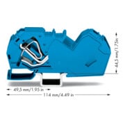 WAGO GmbH& Co. KG Bornier traversant 35,0 mm², bleu 785-604-4