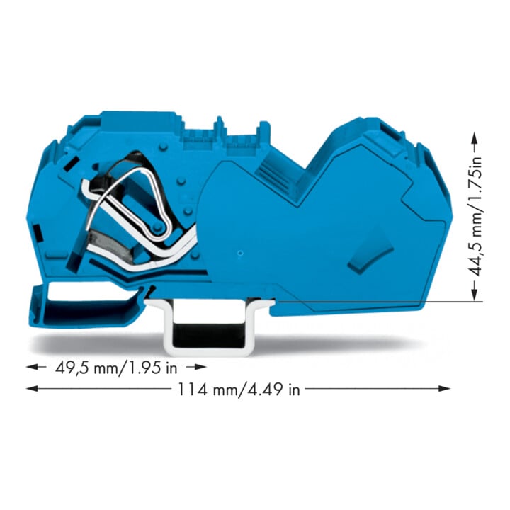 WAGO GmbH& Co. KG Bornier traversant 35,0 mm², bleu 785-604