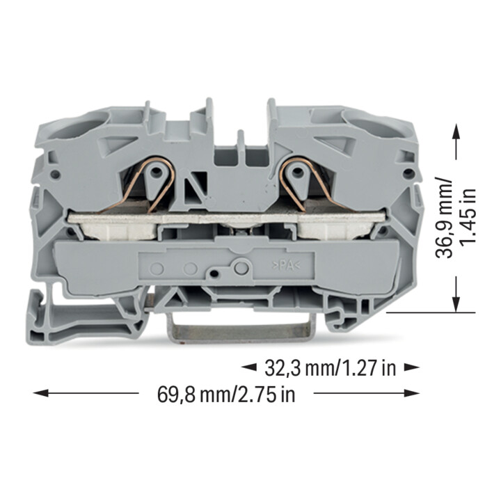WAGO GmbH& Co. KG Bornier traversant gr 2L 1p TS35 2016-1201