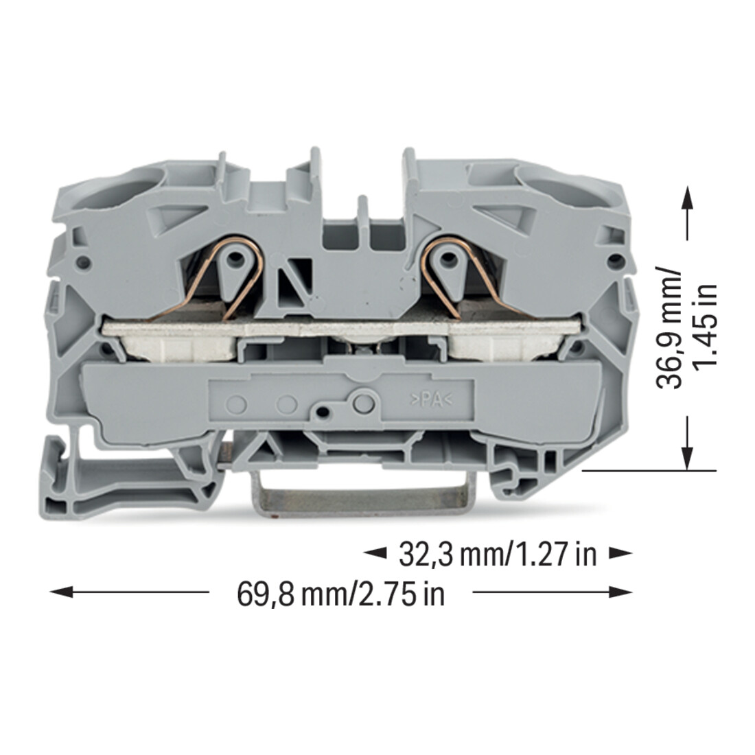 WAGO GmbH& Co. KG Bornier traversant gr 2L 1p TS35 2016-1201