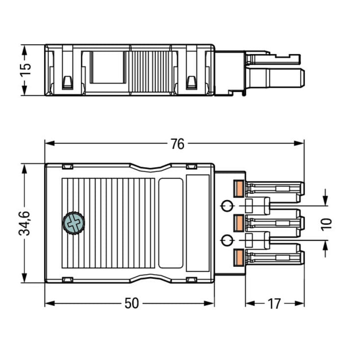 WAGO GmbH& Co. KG Buchse 2x0,5-4mmq schwarz 770-103