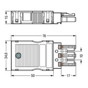 WAGO GmbH& Co. KG Buchse 2x0,5-4mmq schwarz 770-103-4