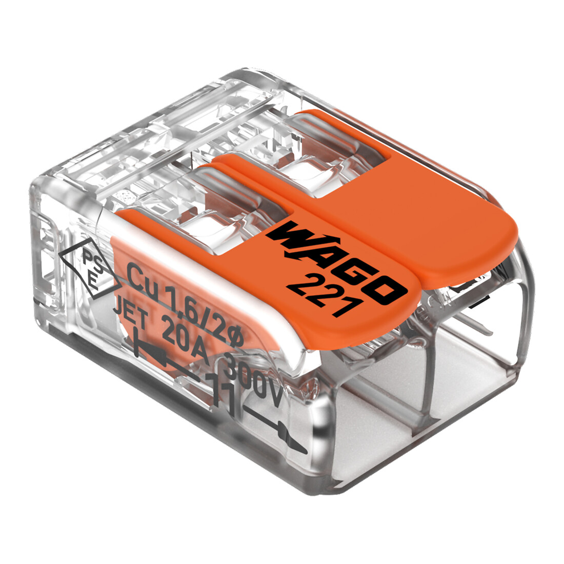 WAGO GmbH& Co. KG Compact-Verbindungsklemme 2-Leiter bis 4qmm 221-412