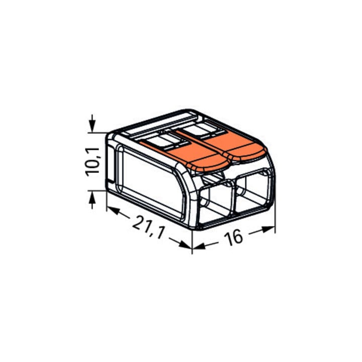 WAGO GmbH& Co. KG Compact-Verbindungsklemme 2-Leiter bis 6qmm 221-612