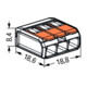 WAGO GmbH& Co. KG Compact-Verbindungsklemme 3-Leiter bis 4qmm 221-413-3