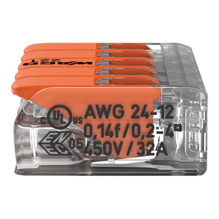 WAGO GmbH& Co. KG Compact-Verbindungsklemme 5-Leiter bis 4qmm 221-415