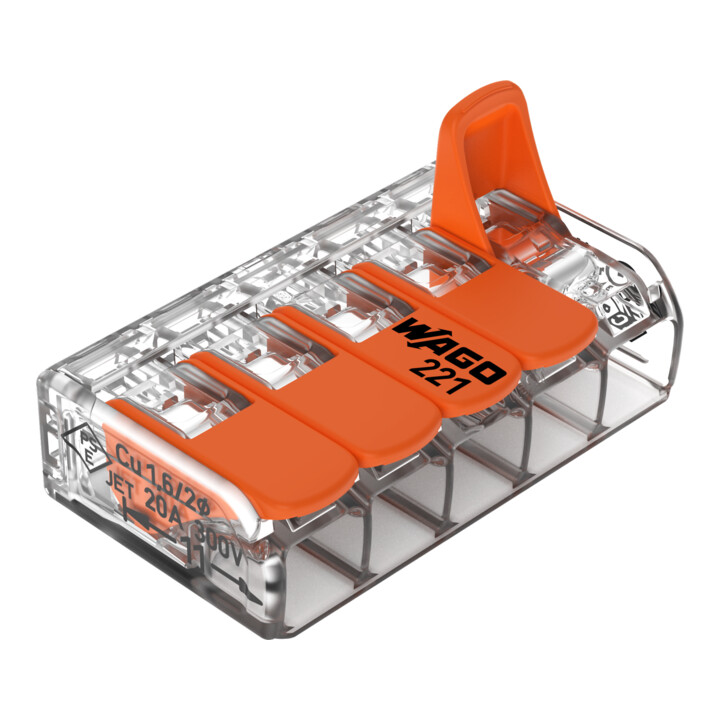 WAGO GmbH& Co. KG Compact-Verbindungsklemme 5-Leiter bis 4qmm 221-415