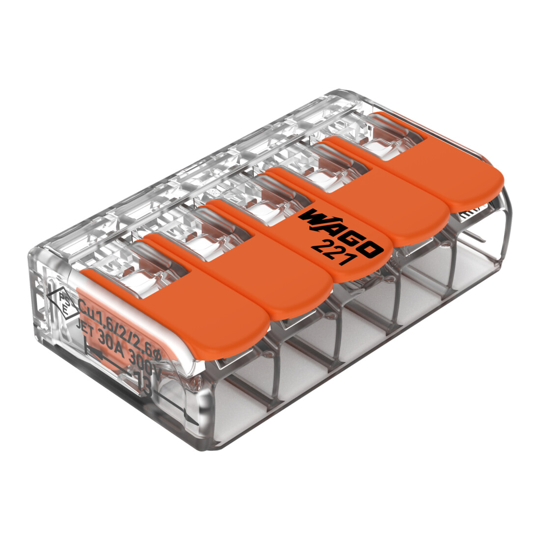 WAGO GmbH& Co. KG Compact-Verbindungsklemme 5-Leiter bis 6qmm 221-615