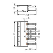 WAGO GmbH& Co. KG Connecteur 5 pôles, bleu 770-1105-3