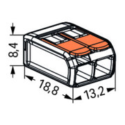 WAGO GmbH& Co. KG Connecteur compact 2 conducteurs jusqu’à 4 mm² 221-412-4