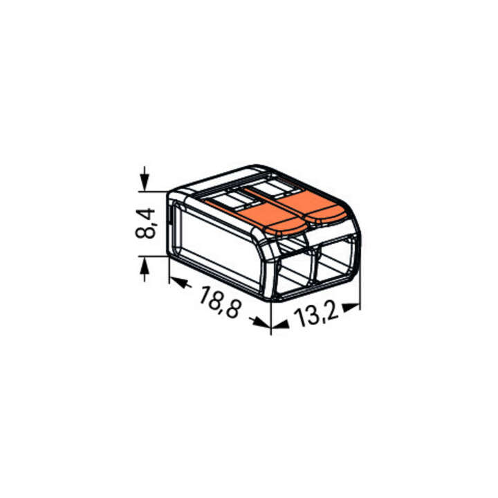 WAGO GmbH& Co. KG Connecteur compact 2 conducteurs jusqu’à 4 mm² 221-412