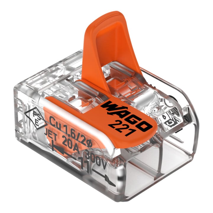 WAGO GmbH& Co. KG Connecteur compact 2 conducteurs jusqu’à 4 mm² 221-412