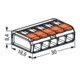 WAGO GmbH& Co. KG Connecteur compact 5 conducteurs jusqu’à 4 mm² 221-415