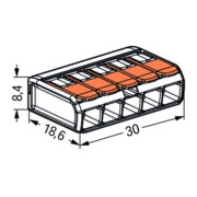 WAGO GmbH& Co. KG Connecteur compact 5 conducteurs jusqu’à 4 mm² 221-415-4