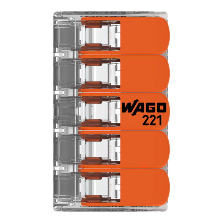 WAGO GmbH& Co. KG Connecteur compact 5 conducteurs jusqu’à 4 mm² 221-415