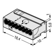 WAGO GmbH& Co. KG Connecteur de boîte de dérivation vert clair 8x0,6-0,8mm 243-308-3
