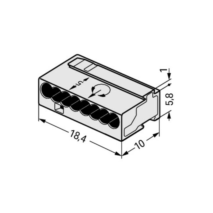 WAGO GmbH& Co. KG Connecteur de boîte de dérivation vert clair 8x0,6-0,8mm 243-308