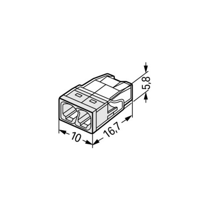 WAGO GmbH& Co. KG Connecteur de boîte de jonction 2x 0,5-2,5 blanc 2273-202