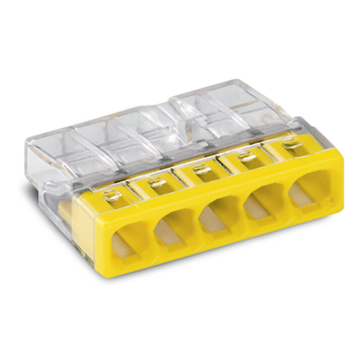 WAGO GmbH& Co. KG Connecteur de boîte de jonction 5x 0,5-2,5 jaune 2273-205