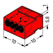 WAGO GmbH& Co. KG Connecteur de borne rouge 4x0,6-0,8mm 243-804-4