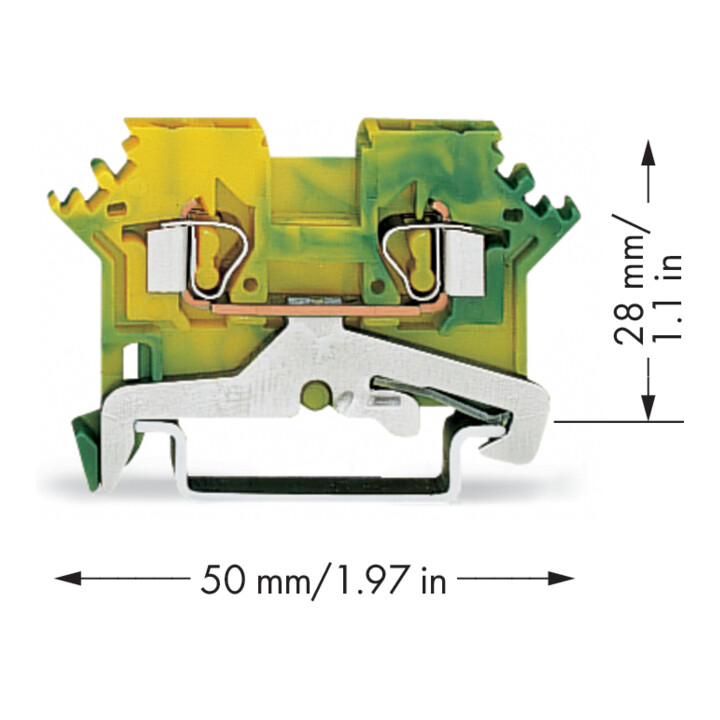 WAGO GmbH& Co. KG Connecteur de conducteur de protection 0,08-2,5 mm² vert/jaune 280-607