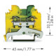 WAGO GmbH& Co. KG Connecteur de conducteur de protection 0,08-4 mm² vert/jaune 281-107