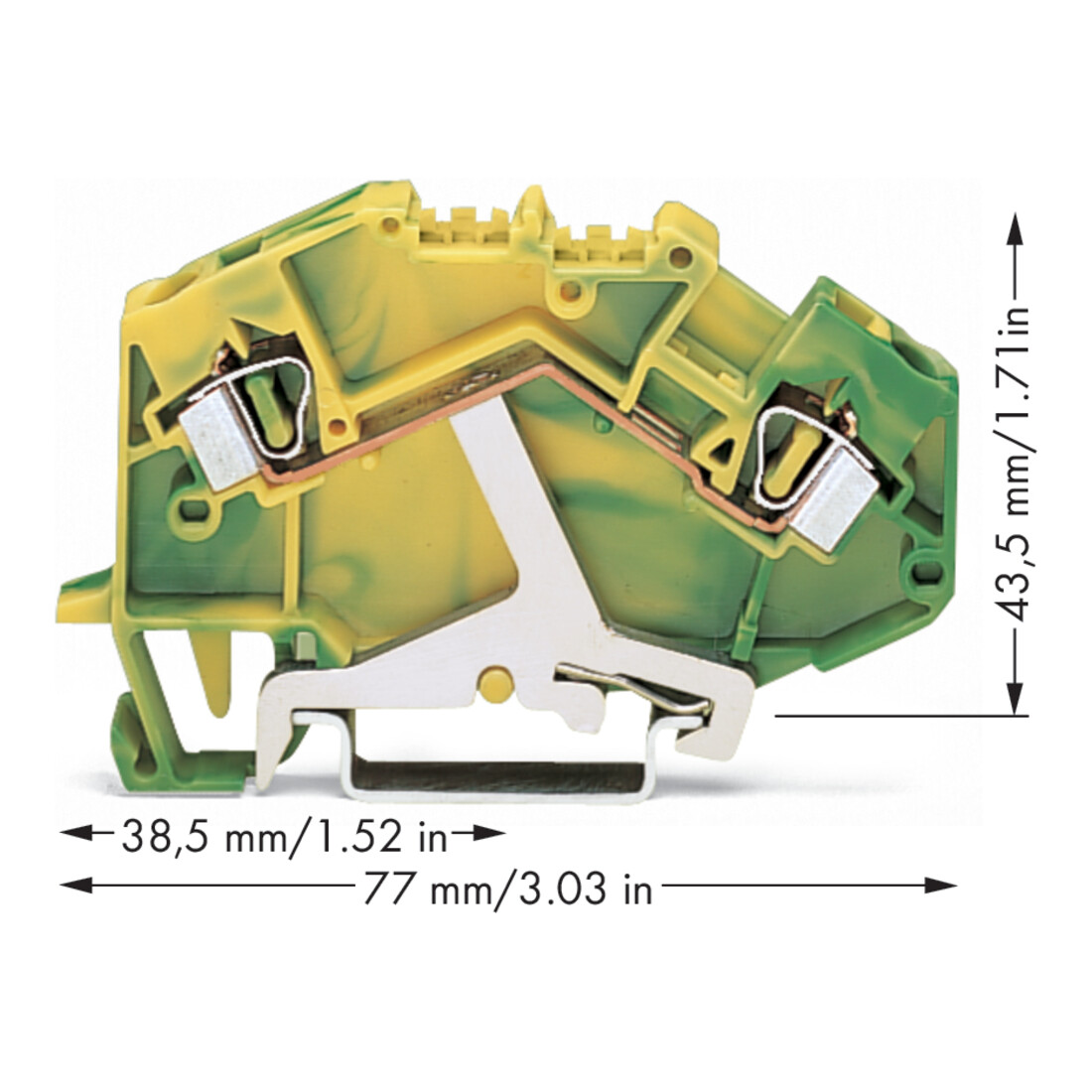 WAGO GmbH& Co. KG Connecteur de conducteur de protection 0,08-4 mm² vert/jaune 781-607