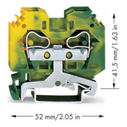 WAGO GmbH& Co. KG Connecteur de conducteur de protection 0,2-10 mm² vert/jaune 284-107-4