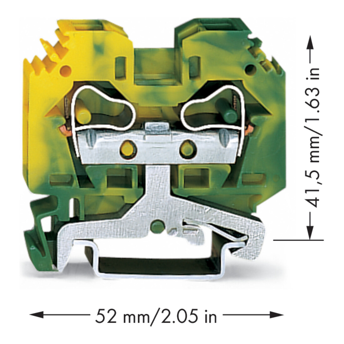 WAGO GmbH& Co. KG Connecteur de conducteur de protection 0,2-10 mm² vert/jaune 284-107