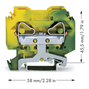 WAGO GmbH& Co. KG Connecteur de conducteur de protection 0,2-16 mm² vert/jaune 283-107-4