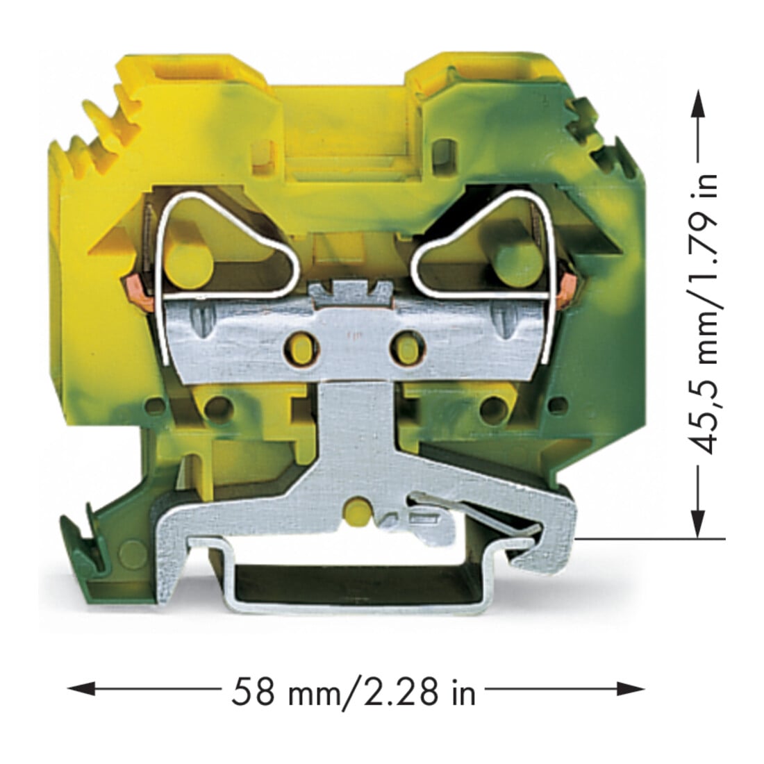 WAGO GmbH& Co. KG Connecteur de conducteur de protection 0,2-16 mm² vert/jaune 283-107