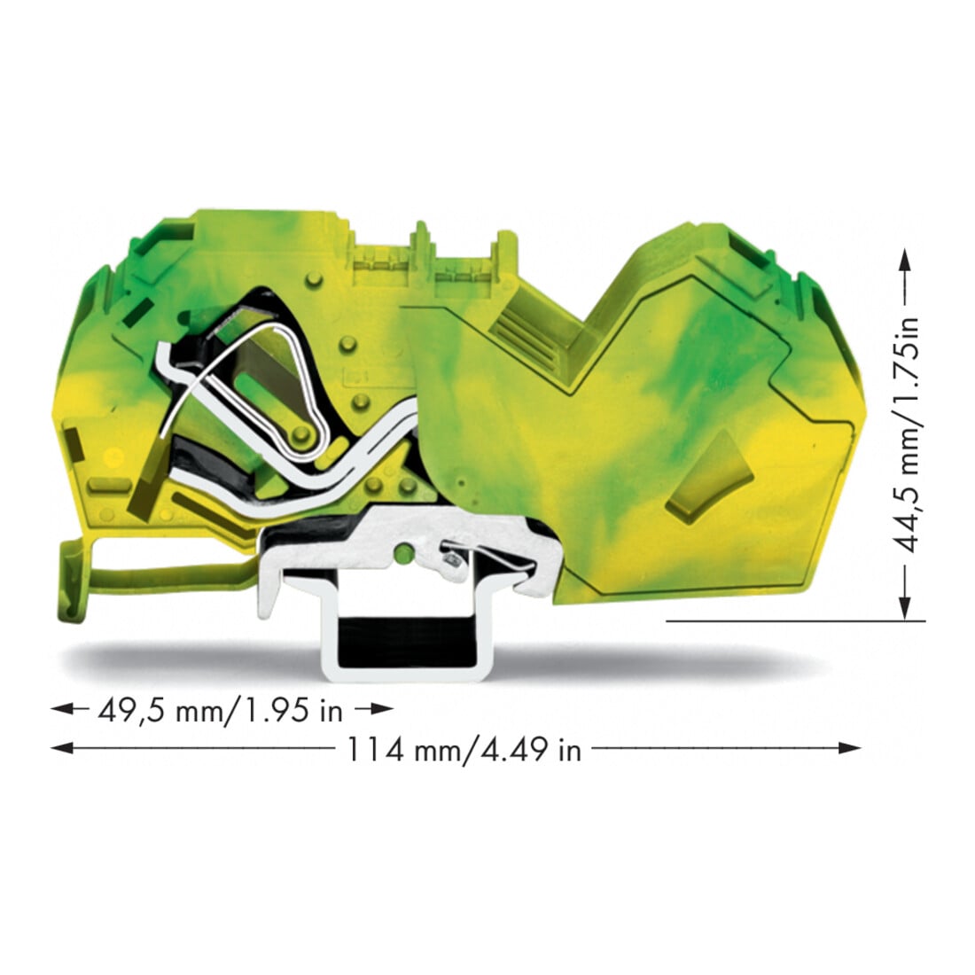 WAGO GmbH& Co. KG Connecteur de conducteur de protection 35,0 mm², vert/jaune 785-607
