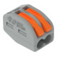 WAGO GmbH& Co. KG Connecteur de connexion 2x0,08-4mm² gris 222-412