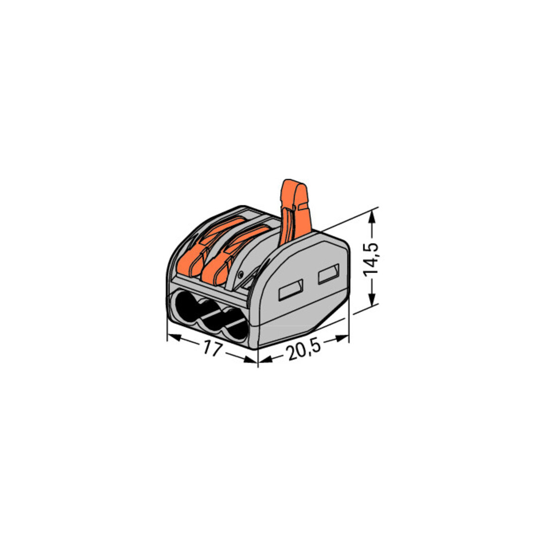 WAGO GmbH& Co. KG Connecteur de connexion 3x0,08-4mm² vert 222-413