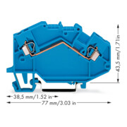 WAGO GmbH& Co. KG Connecteur de dérivation 0,08-2,5 mm² bleu 780-604-4