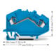 WAGO GmbH& Co. KG Connecteur de dérivation 0,08-4 mm², bleu 781-604